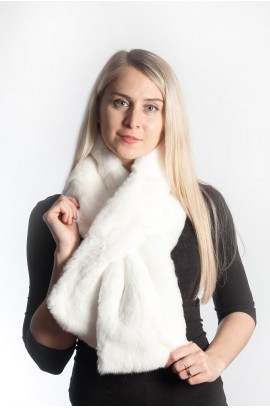 Rex fur scarf - white